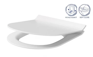 CERSANIT - WC SEDÁTKO CITY NEW SLIM DUROPLAST SOFT CLOSE, ONE BUTTON K98-0134