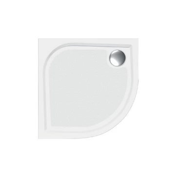 Sprchová vanička z litého mramoru - čtvrtkruh Noris HR 100 (100x100x3 | R 55 cm)