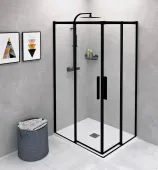 POLYSAN - ALTIS BLACK obdélníkový sprchový kout 1000x800 L/P varianta, rohový vstup, čiré sklo AL1512BAL1582B