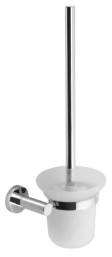 SAPHO - X-ROUND WC štětka závěsná, mléčné sklo, chrom XR323