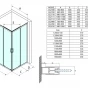 GELCO - SIGMA SIMPLY sprchové dveře posuvné pro rohový vstup 1000 sklo Brick GS2410
