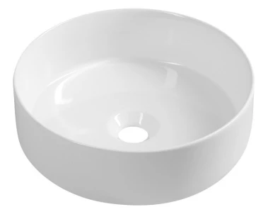 ISVEA - INFINITY ROUND keramické umyvadlo na desku, průměr 36cm, bílá 10NF65036