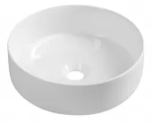 ISVEA - INFINITY ROUND keramické umyvadlo na desku, průměr 36cm, bílá 10NF65036