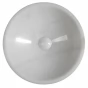 SAPHO - BLOK kamenné umyvadlo na desku Ø 40 cm, leštěný bílý mramor 2401-34