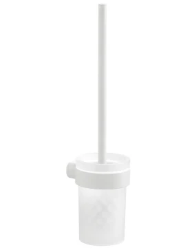 Gedy - PIRENEI WC štětka závěsná, mléčné sklo, bílá mat PI330302