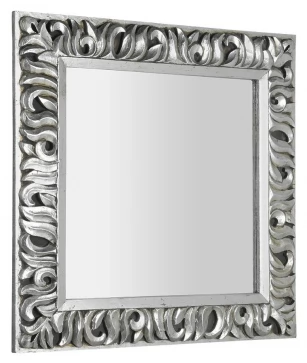 SAPHO - ZEEGRAS zrcadlo ve vyřezávaném rámu 90x90cm, stříbrná IN401