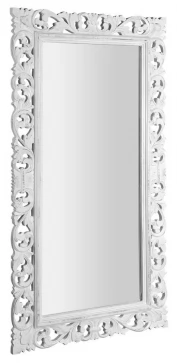 SAPHO - SCULE zrcadlo ve vyřezávaném rámu 80x150cm, bílá IN328