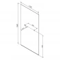 POLYSAN - ARCHITEX LINE kalené čiré sklo, 1105x1997x8, otvory pro poličku AL2243-D