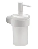 Gedy - PIRENEI dávkovač mýdla 110 ml, mléčné sklo, bílá mat PI8102