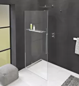 POLYSAN - MODULAR SHOWER jednodílná zástěna pevná k instalaci na zeď, s otvory na držák ručníků, 1000 MS1-100-D