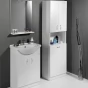 AQUALINE - SIMPLEX ECO vysoká skříňka s košem 50x180x30cm SIME510