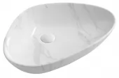 SAPHO - DALMA keramické umyvadlo na desku, 58,5x39 cm, carrara 217