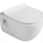 SAPHO - BRILLA CLEANWASH závěsná WC mísa s bidetovou sprškou, Rimless, 36,5x53cm, bílá 100612