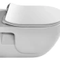 SAPHO - BRILLA CLEANWASH závěsná WC mísa s bidetovou sprškou, Rimless, 36,5x53cm, bílá 100612