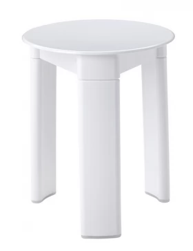 Gedy - TRIO koupelnová stolička, průměr 33x40cm, bílá 2072