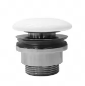 GSI umyvadlová výpust 5/4“, neuzavíratelná, keramická zátka, 5-65, bílá ExtraGlaze PVC11