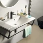 SAPHO - Koupelnový set SKA konzole 90, černá mat KSET-024