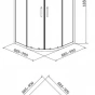 CERSANIT - Sprchový kout BASIC čtvrtkruh 90x185, posuv, čiré sklo S158-005