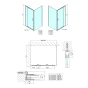POLYSAN - EASY obdélníkový sprchový kout pivot dveře 900-1000x800 L/P varianta EL1715EL3215