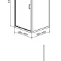 CERSANIT - Sprchový kout ARTECO čtverec 90x190, kyvný, čiré sklo S157-010