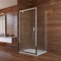 Sprchový kout, Lima, čtverec, 90x90190 cm, chrom ALU, sklo Point, dveře pivotové (CK86922K)