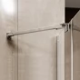 Sprchový kout, Novea, čtverec, 100 cm, chrom ALU, sklo Čiré, dveře levé a pevný díl (CK10316ZL)