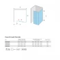 Sprchový kout, LIMA, čtverec, 80x80x190 cm, chrom ALU, sklo Point (CK86612K)