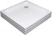 Sprchová vanička čtvercová 90×90 cm - bílá (ANGELA 90 PU)