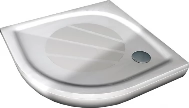 Sprchová vanička čtvrtkruhová 100×100 cm - bílá (ELIPSO PRO 100)