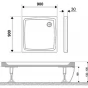 Sprchová vanička čtvercová hladká 90×90 cm - bílá (PERSEUS PRO 90 FLAT)