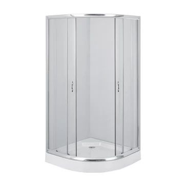 Sprchový kout - čtvrtkruh Florencie 051K (90x90x185 | R 55 cm | Transparent)