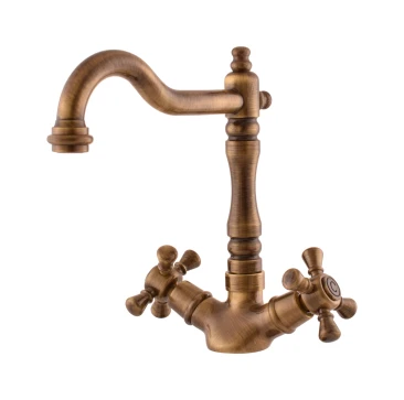 MORAVA RETRO - Dřezová baterie, Stará mosaz (Bronz), 1/2