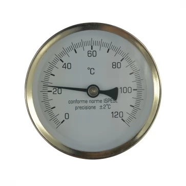 Teploměr bimetalový DN 100, 0 - 120 °C, zadní vývod 1/2