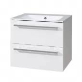 Bino, koupelnová skříňka s keramickým umyvadlem 61 cm, bílá (CN660)