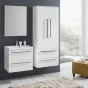 Bino, koupelnová skříňka s keramickým umyvadlem 81 cm, bílá (CN661)