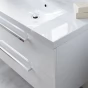 Bino, koupelnová skříňka s umyvadlem z litého mramoru 101 cm, bílá (CN662M)