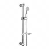 Sprchová souprava, pětipolohová sprcha, dvouzámková hadice, stavitelný držák, mýdlenka, plast/chrom (CB900A)