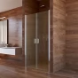 Sprchové dveře, Lima, dvoukřídlé, lítací, 90x190 cm, chrom ALU, sklo Point (CK80522K)