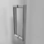 Sprchové dveře, Lima, dvoukřídlé, lítací, 90x190 cm, chrom ALU, sklo Point (CK80522K)