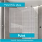 Sprchové dveře, Lima, trojdílné, zasunovací, 90x190 cm, chrom ALU, sklo Point (CK80622K)