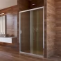 Sprchové dveře, Lima, dvoudílné, zasunovací, 120x190 cm, chrom ALU, sklo Point (CK80422K)