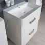 Leny, koupelnová skříňka s keramickým umyvadlem 50 cm, bíla (CN810)