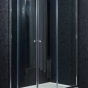 ARTTEC Sprchový kout čtvrtkruhový KLASIK 120 x 80 cm čiré sklo s vaničkou z litého mramoru STONE pravé provedení