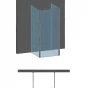 ARTTEC Sprchový kout nástěnný jednokřídlý MOON B 6 grape sklo 70 - 75 x 86,5 - 88 x 195 cm