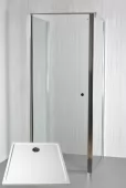 ARTTEC Sprchový kout nástěnný jednokřídlý MOON B 12 čiré sklo 80 x 80 x 198 cm s vaničkou z litého mramoru POLARIS