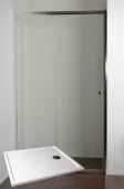 ARTTEC Posuvné sprchové dveře do niky ONYX 116 - 121 cm čiré sklo s vaničkou z litého mramoru POLARIS 120 x 90 cm
