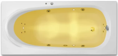 ARTTEC RHEY SURF + CHROMO 190 x 80 cm hydromasážní akrylátová vana
