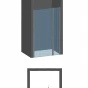 ARTTEC Jednokřídlé sprchové dveře do niky MOON C 2 čiré sklo  91 - 96 x 195 cm