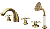 MORAVA RETRO - Vanová baterie 5-otvorová, Stará mosaz (Bronz), 1/2