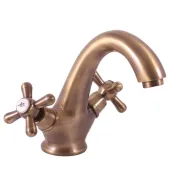 MORAVA RETRO - Umyvadlová baterie bez výpusti, Stará mosaz (Bronz), 1/2